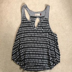 Tribal Patterned Vneck Tank Top